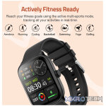 MT310 Smart Watch 2.01" HD IPX68 with BT Calls Sports HR BP BO - Black - Image 4